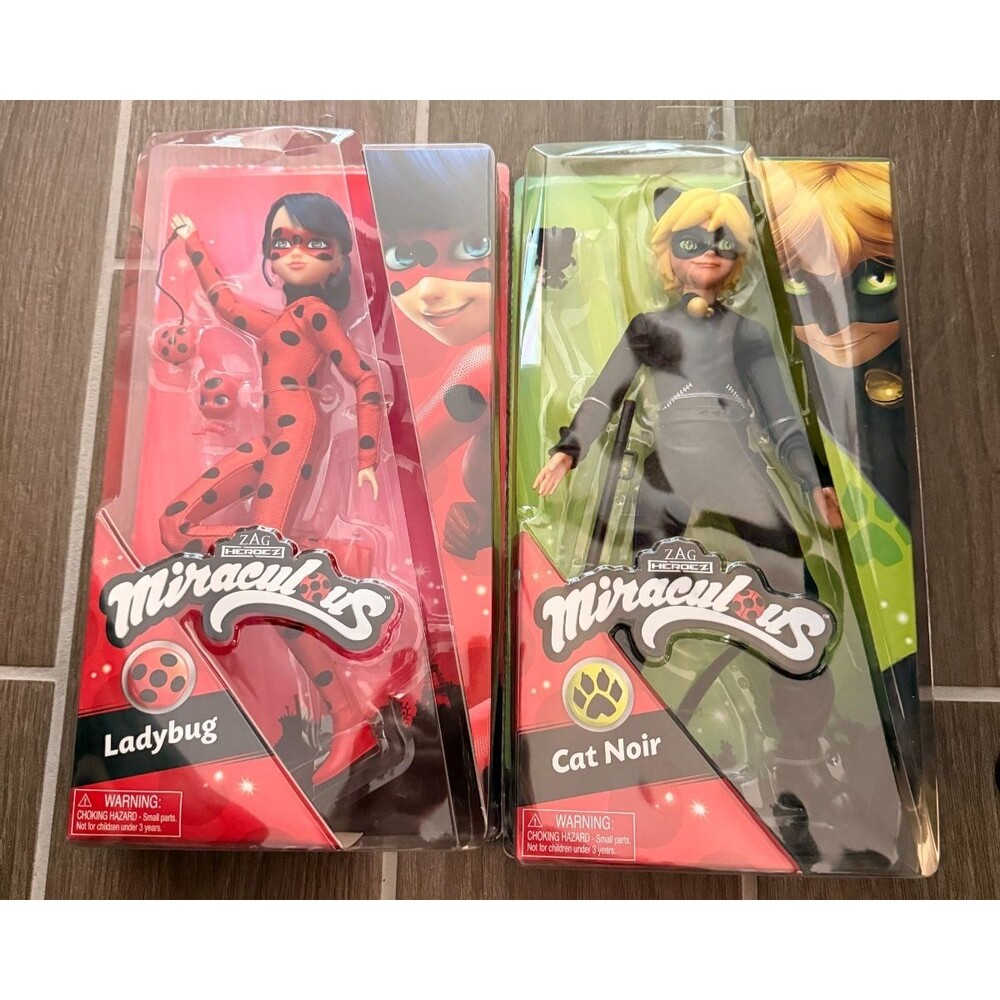Ladybug & Cat Noir Doll, Miraculous Action Figure Dolls 2022 2-Pack: NIB
